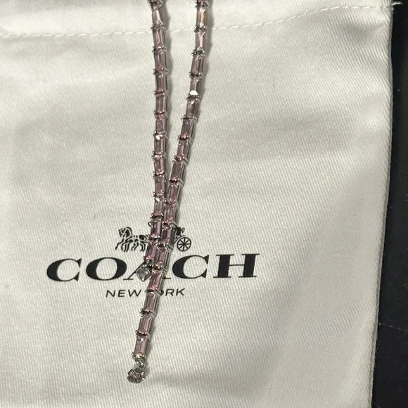 Coach Pink and Silver Chain Necklace - Picture 2 of 5